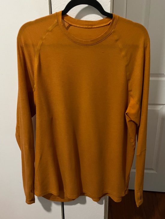 lululemon athletica Other - lululemon athletica Men's Long-Sleeve Waffle Crew — Mustard